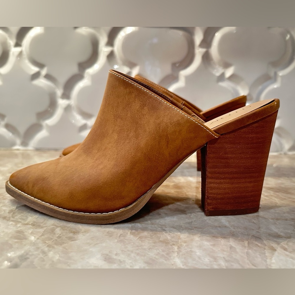 High heeled mules